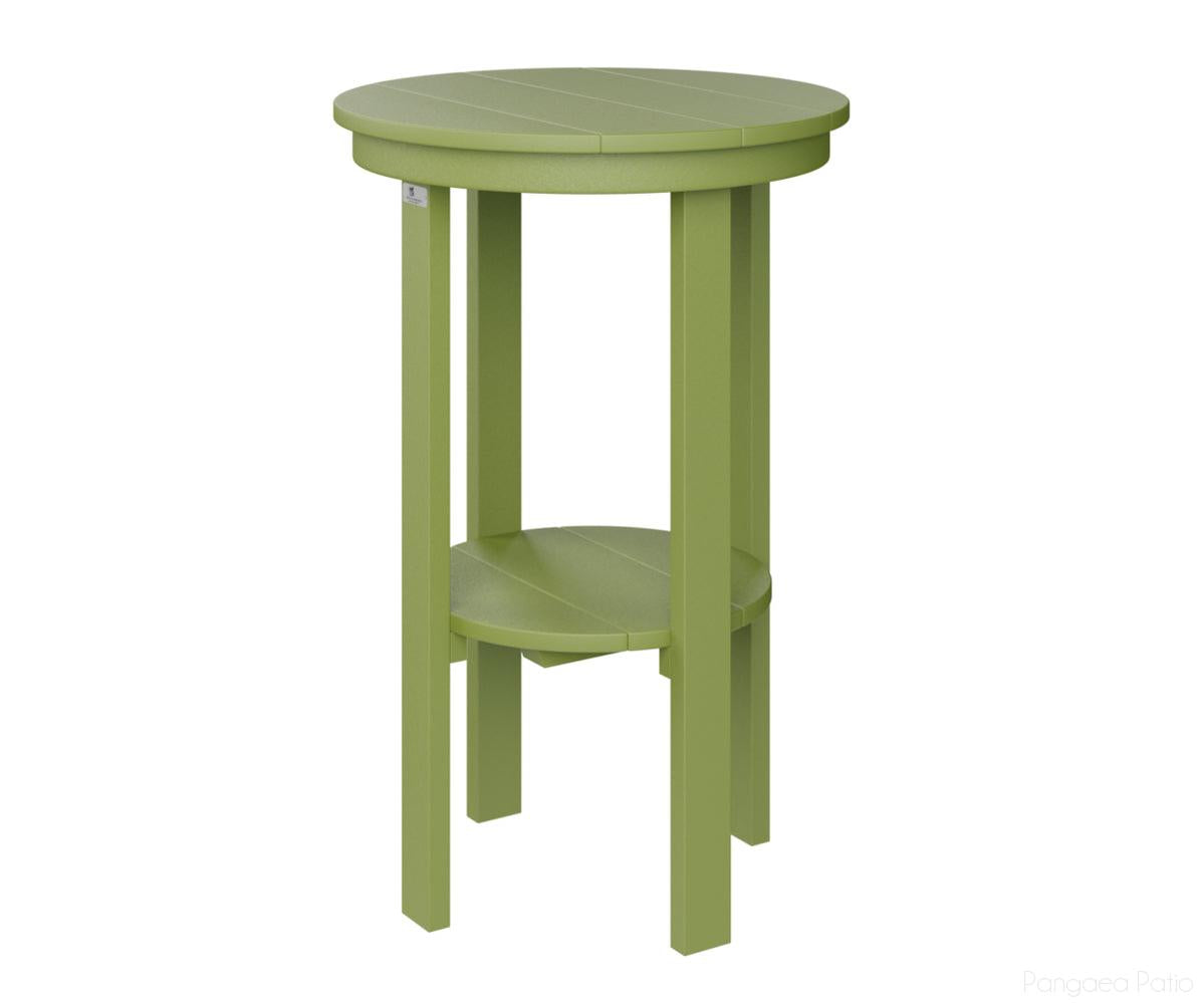 BGPRET3222KG-Berlin Gardens-Round End Table Bar Height-Kiwi Green BG-Pangaea Patio