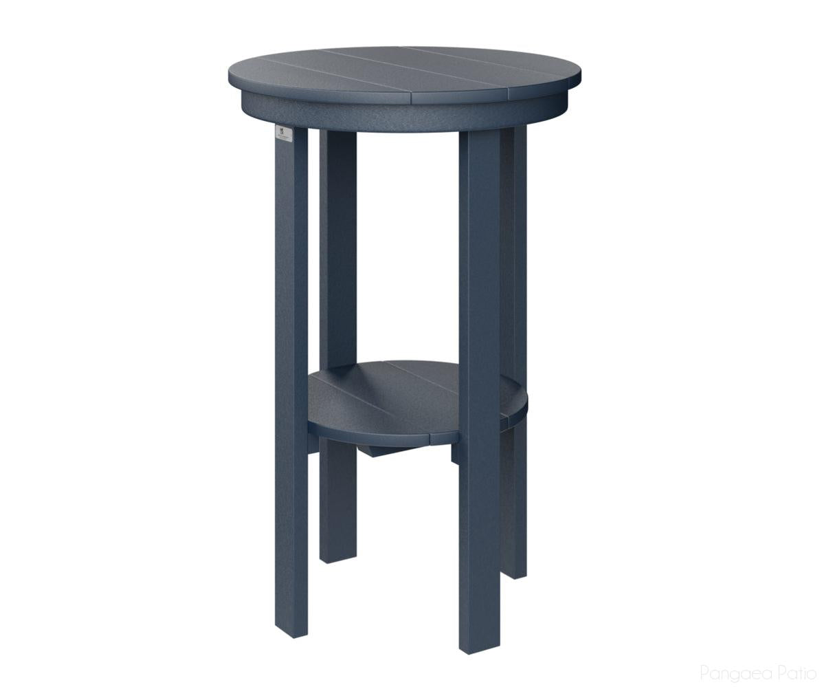 BGPRET3222NB-Berlin Gardens-Round End Table Bar Height-Navy Blue BG-Pangaea Patio