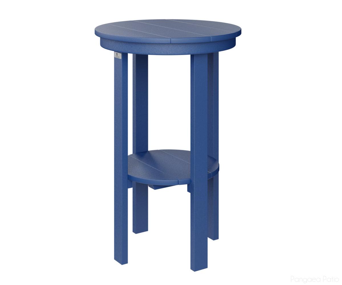 BGPRET3222PB-Berlin Gardens-Round End Table Bar Height-Pacific Blue BG-Pangaea Patio