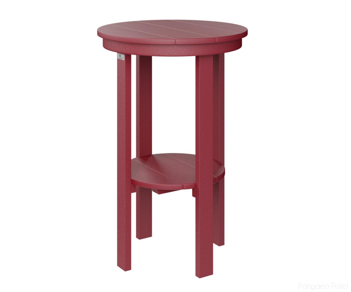 BGPRET3222SR-Berlin Gardens-Round End Table Bar Height-Scarlet Red BG-Pangaea Patio