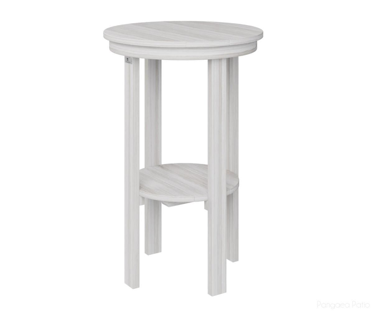 BGPRET3222SS-Berlin Gardens-Round End Table Bar Height-Seashell BG-Pangaea Patio