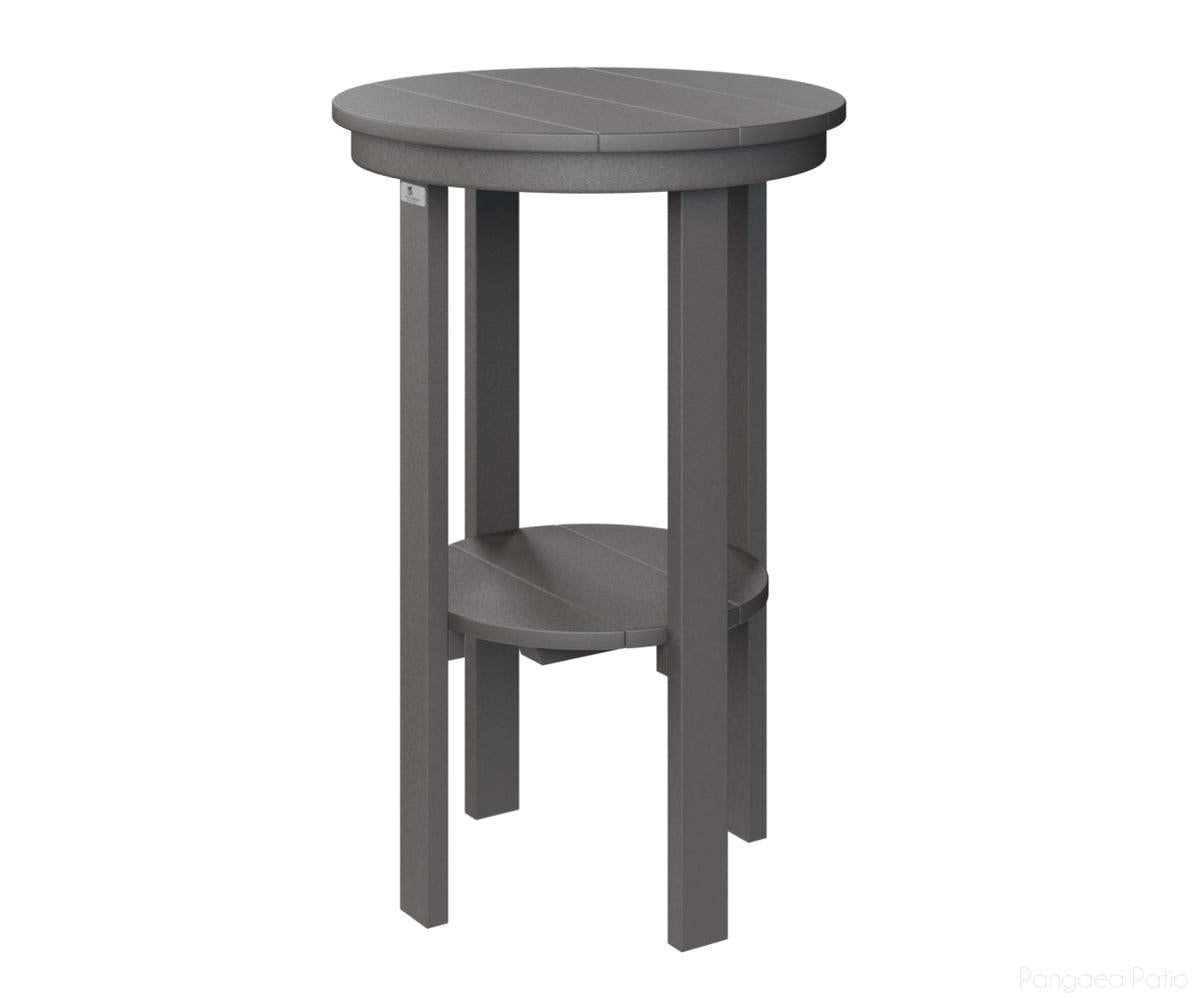 BGPRET3222SG-Berlin Gardens-Round End Table Bar Height-Smoke Gray BG-Pangaea Patio