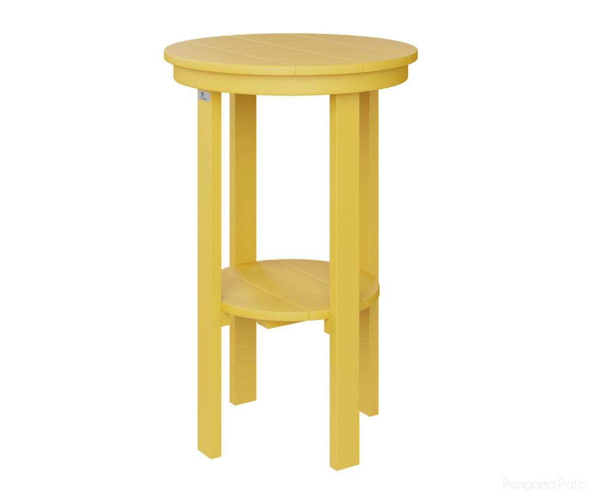 BGPRET3222SY-Berlin Gardens-Round End Table Bar Height-Sunburst Yellow BG-Pangaea Patio