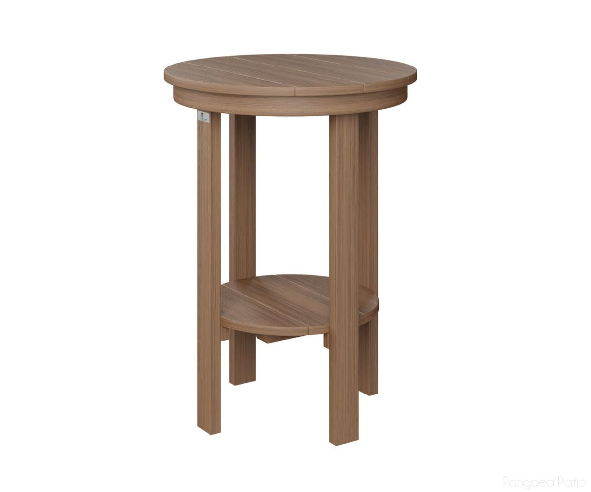 BGPRET2922AM-Berlin Gardens-Round End Table Counter Height-Antique Mahogany BG-Pangaea Patio