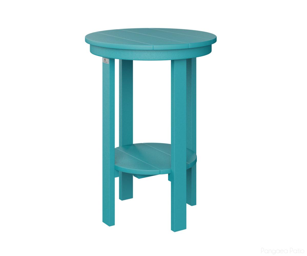 BGPRET2922AB-Berlin Gardens-Round End Table Counter Height-Aruba Blue BG-Pangaea Patio