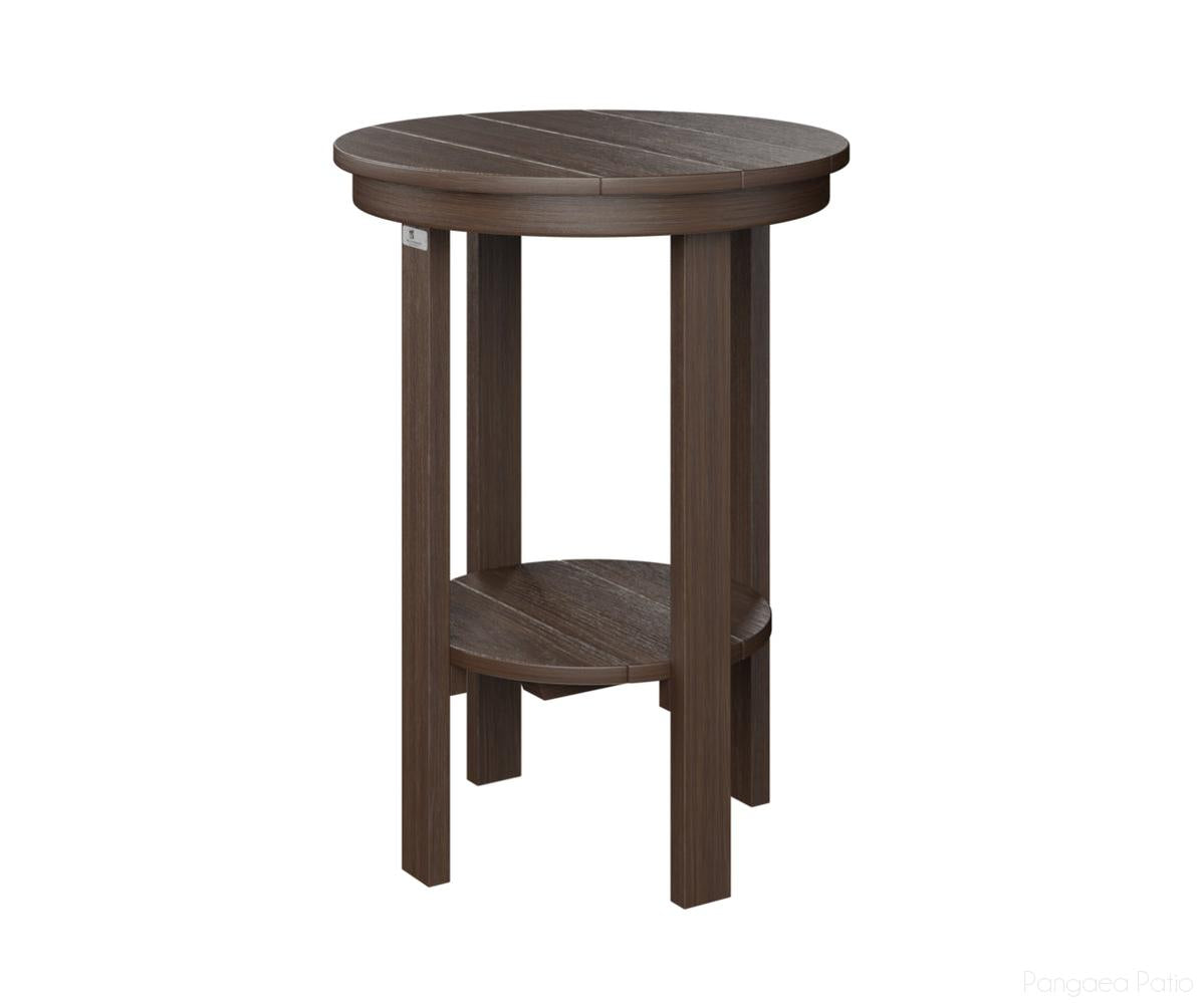 BGPRET2922BW-Berlin Gardens-Round End Table Counter Height-Brazilian Walnut BG-Pangaea Patio