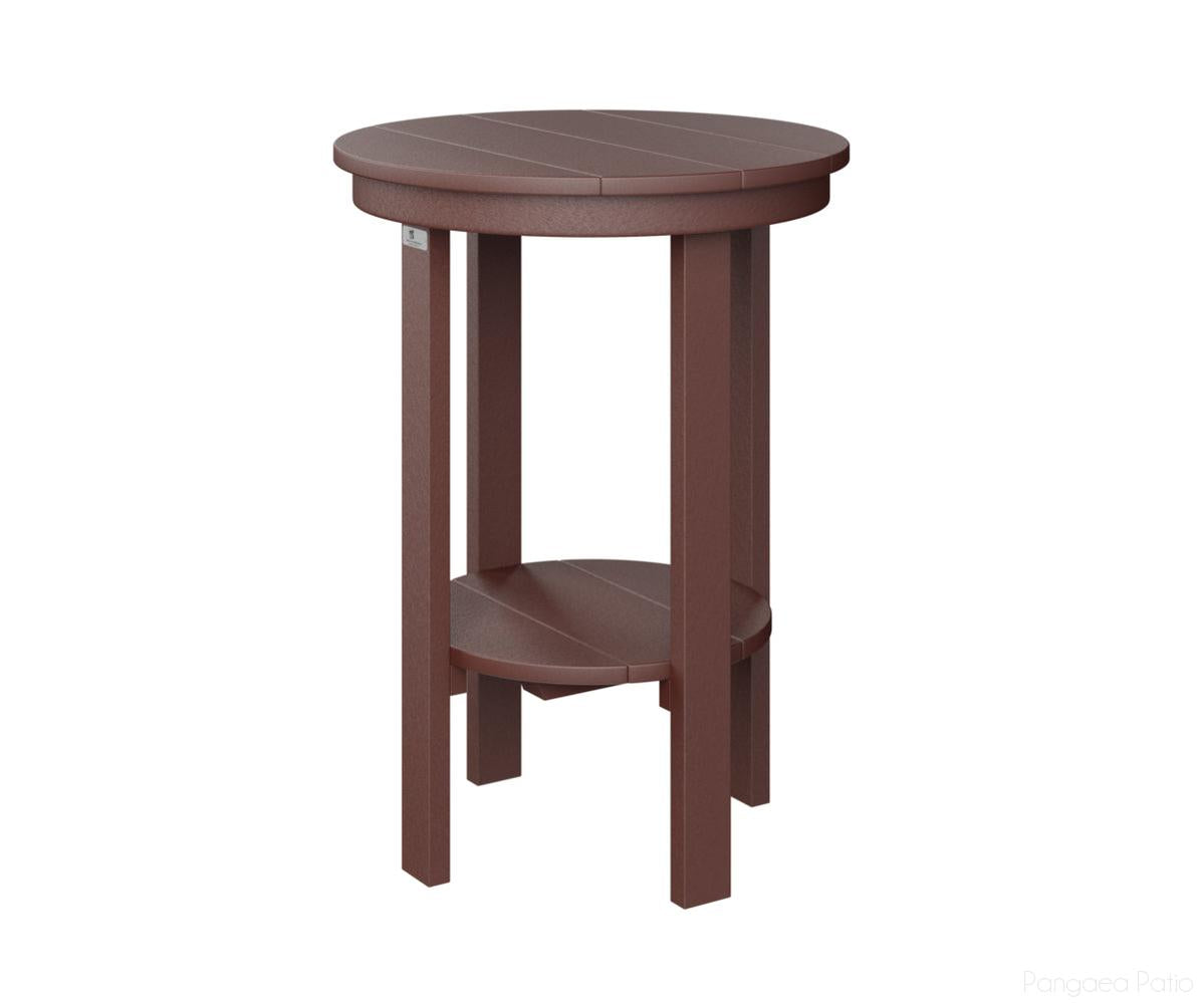 BGPRET2922BR-Berlin Gardens-Round End Table Counter Height-Burgundy BG-Pangaea Patio