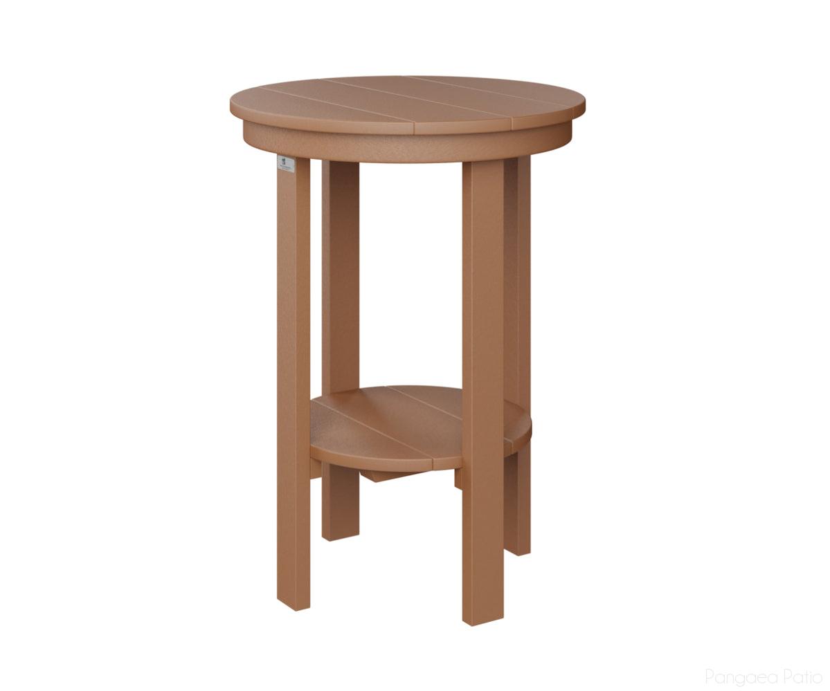 BGPRET2922C-Berlin Gardens-Round End Table Counter Height-Cedar BG-Pangaea Patio