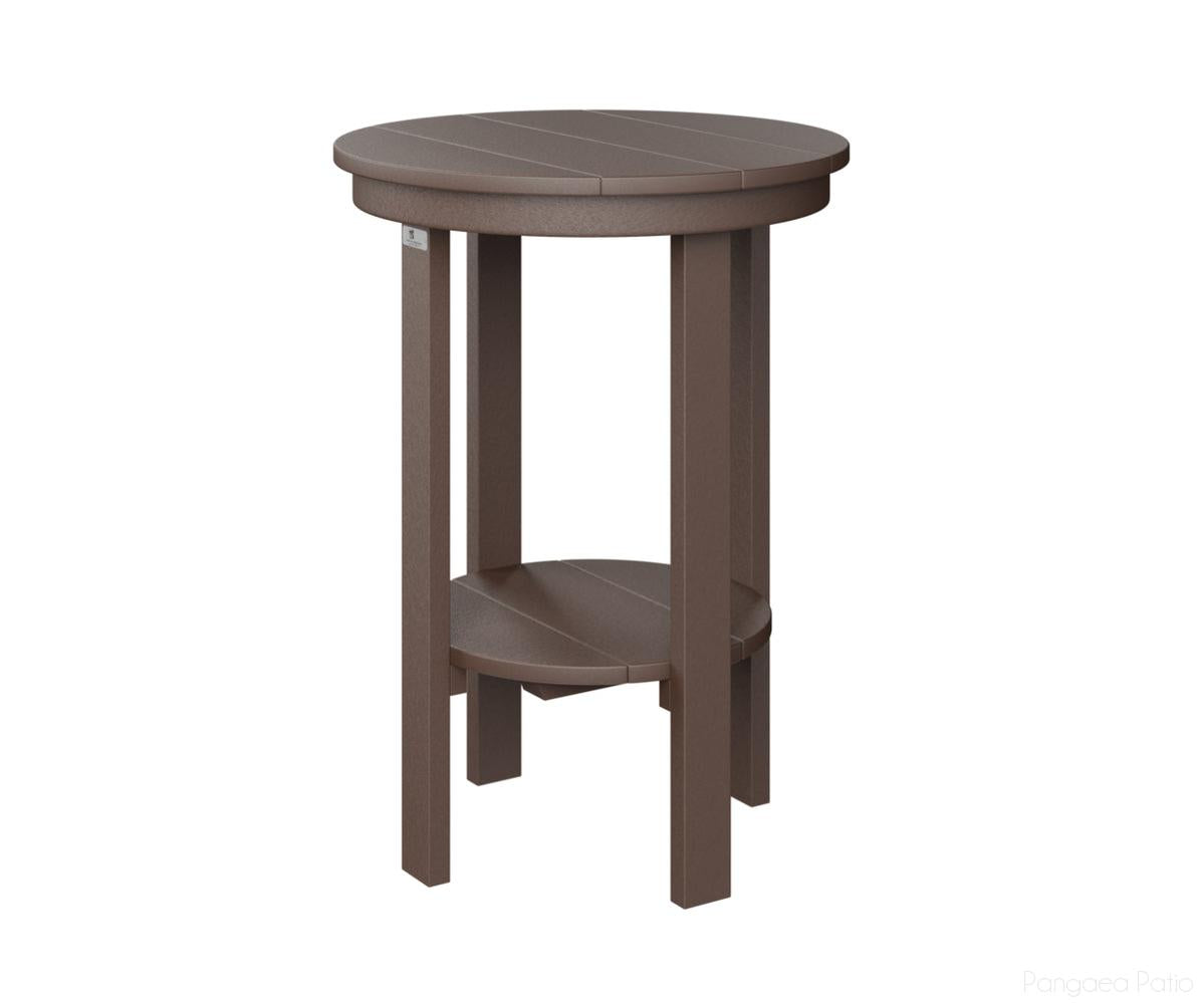 BGPRET2922CB-Berlin Gardens-Round End Table Counter Height-Chocolate Brown BG-Pangaea Patio
