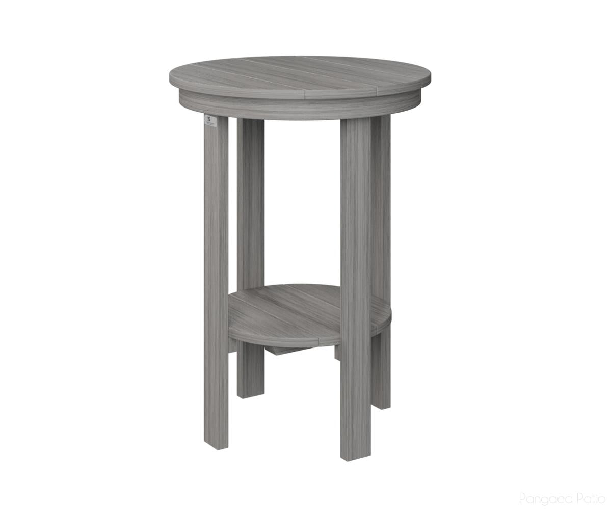 BGPRET2922DG-Berlin Gardens-Round End Table Counter Height-Driftwood Gray BG-Pangaea Patio