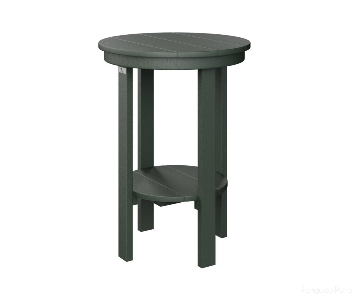 BGPRET2922G-Berlin Gardens-Round End Table Counter Height-Green BG-Pangaea Patio
