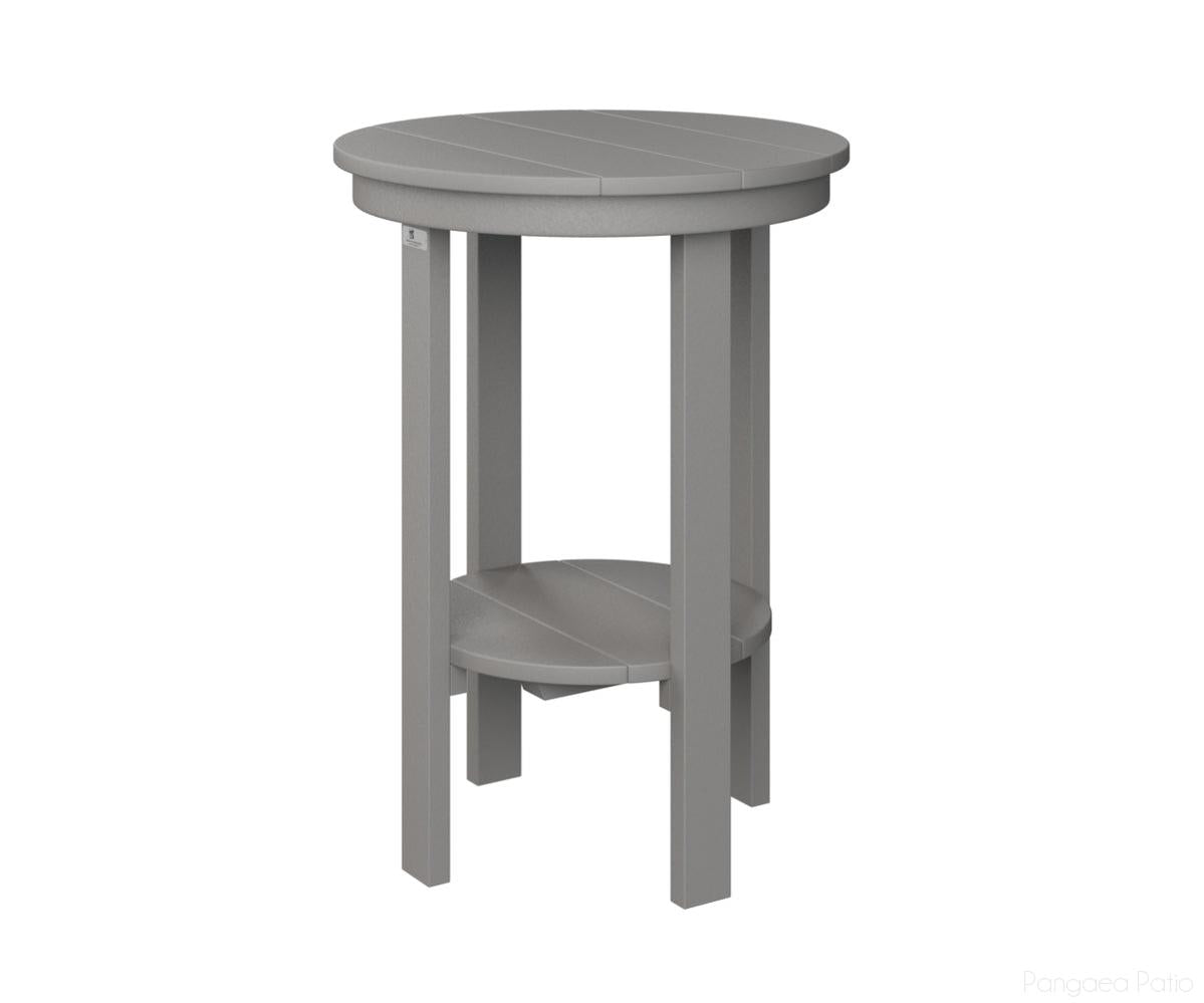 BGPRET2922LG-Berlin Gardens-Round End Table Counter Height-Light Gray BG-Pangaea Patio
