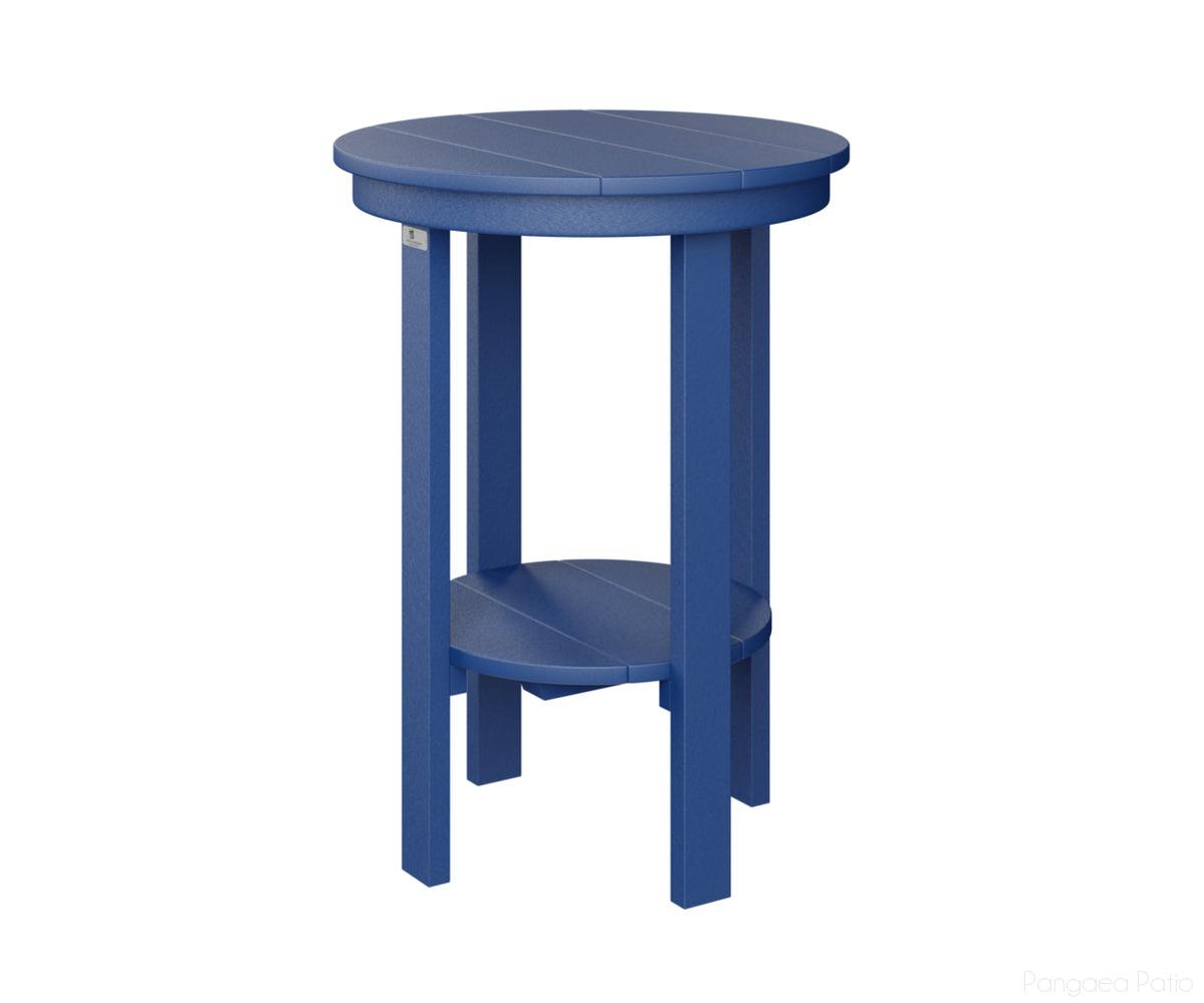BGPRET2922PB-Berlin Gardens-Round End Table Counter Height-Pacific Blue BG-Pangaea Patio