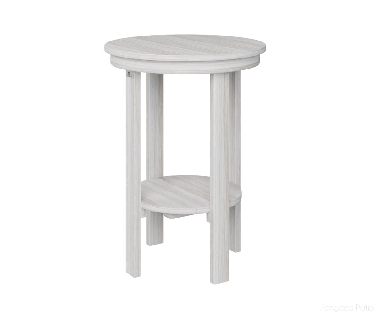 BGPRET2922SS-Berlin Gardens-Round End Table Counter Height-Seashell BG-Pangaea Patio