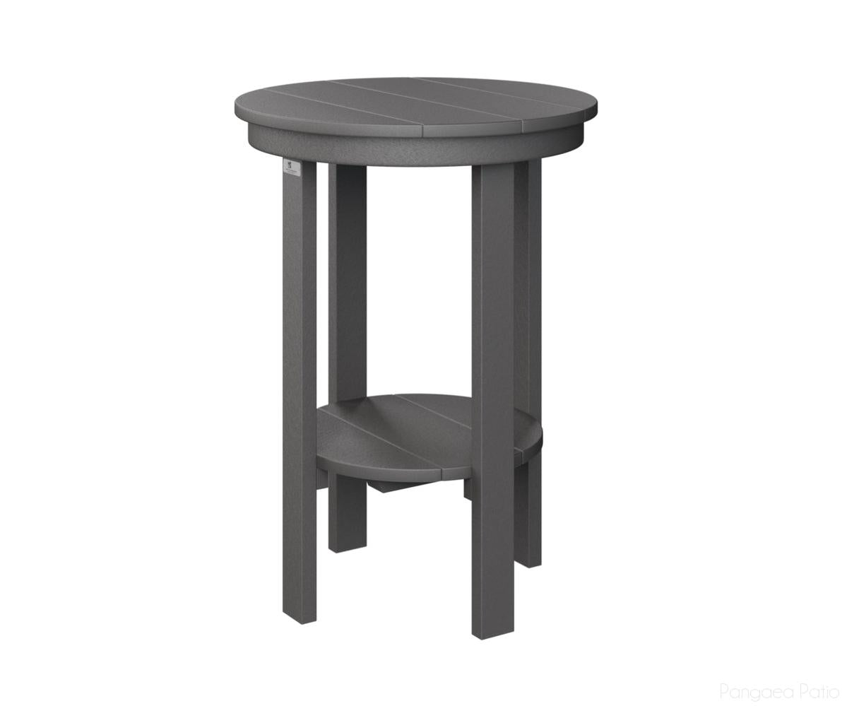 BGPRET2922SG-Berlin Gardens-Round End Table Counter Height-Smoke Gray BG-Pangaea Patio