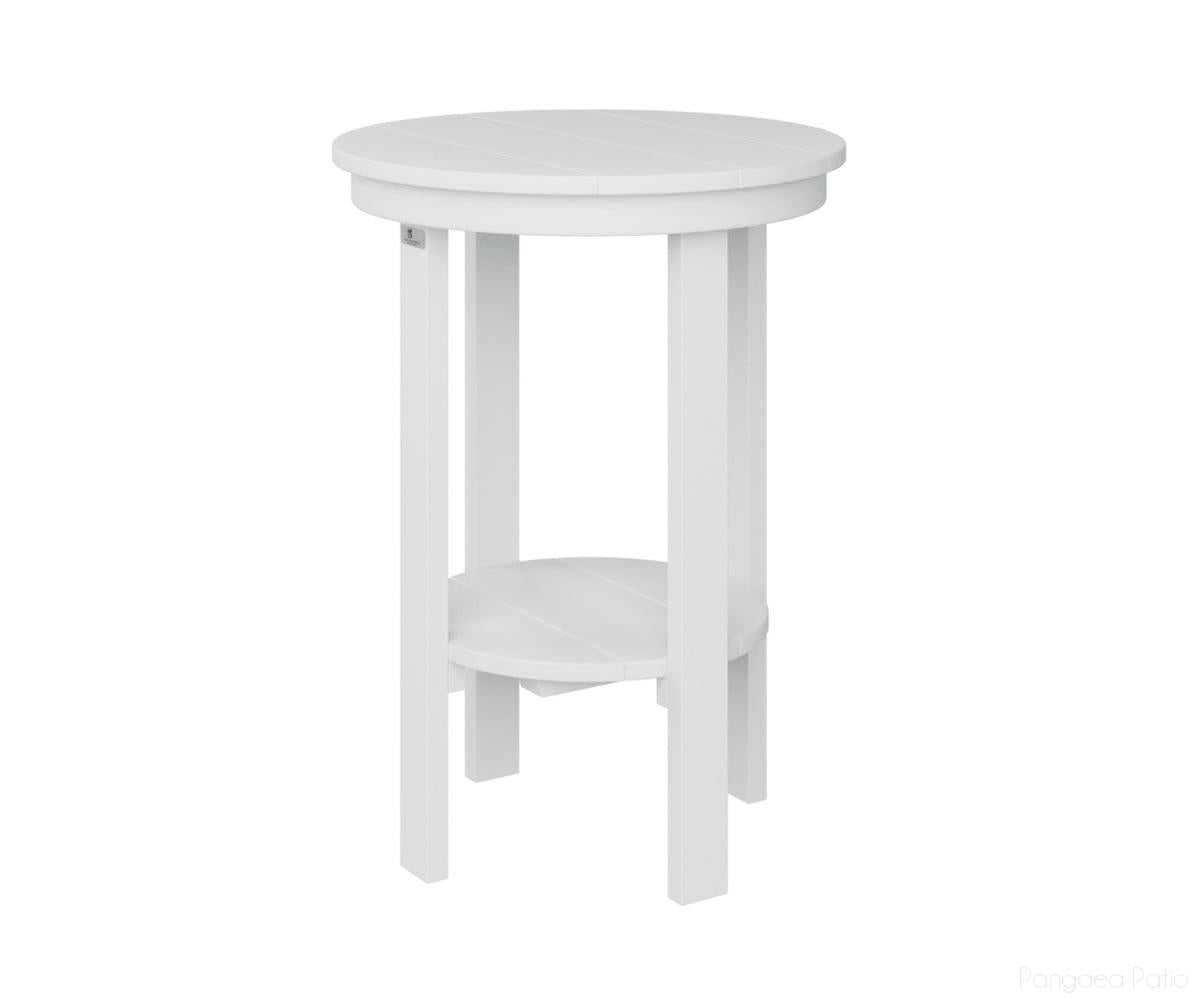 BGPRET2922W-Berlin Gardens-Round End Table Counter Height-White BG-Pangaea Patio