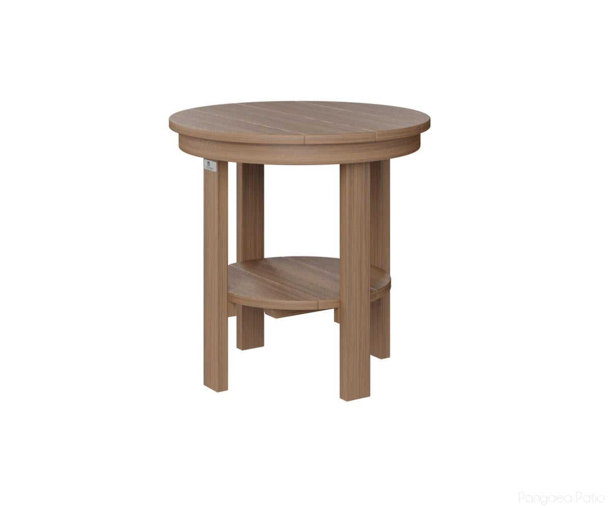 BGPRET2122AM-Berlin Gardens-Round End Table Dining Height-Antique Mahogany BG-Pangaea Patio