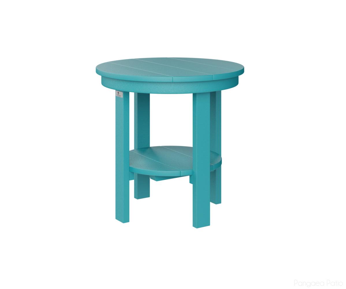 BGPRET2122AB-Berlin Gardens-Round End Table Dining Height-Aruba Blue BG-Pangaea Patio