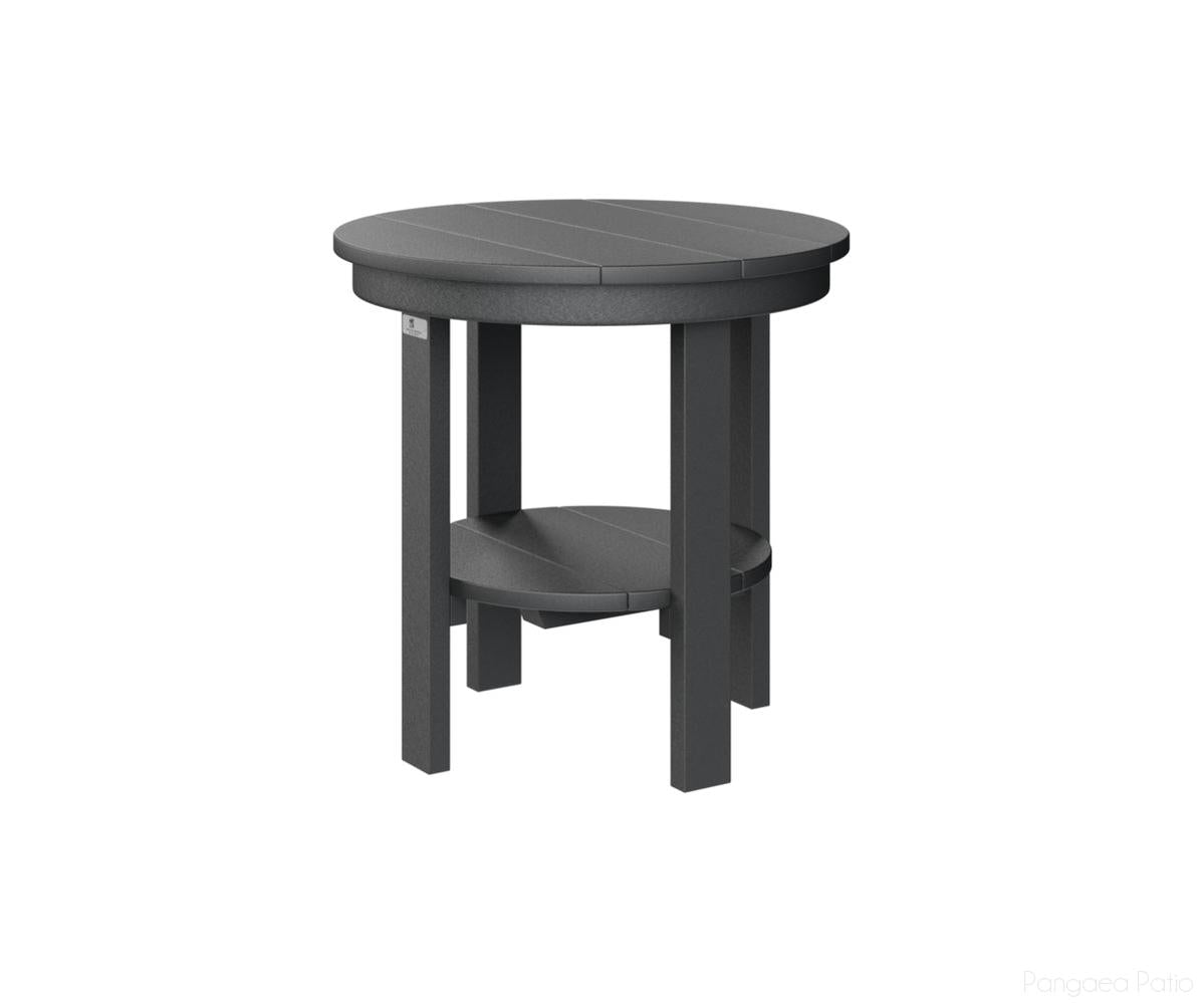 BGPRET2122B-Berlin Gardens-Round End Table Dining Height-Black BG-Pangaea Patio