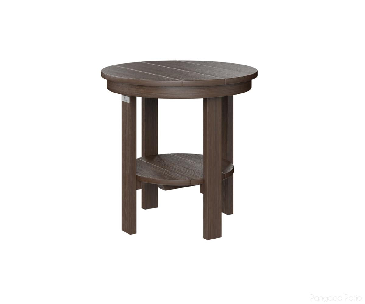 BGPRET2122BW-Berlin Gardens-Round End Table Dining Height-Brazilian Walnut BG-Pangaea Patio