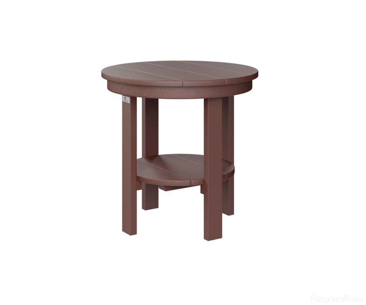 BGPRET2122BR-Berlin Gardens-Round End Table Dining Height-Burgundy BG-Pangaea Patio