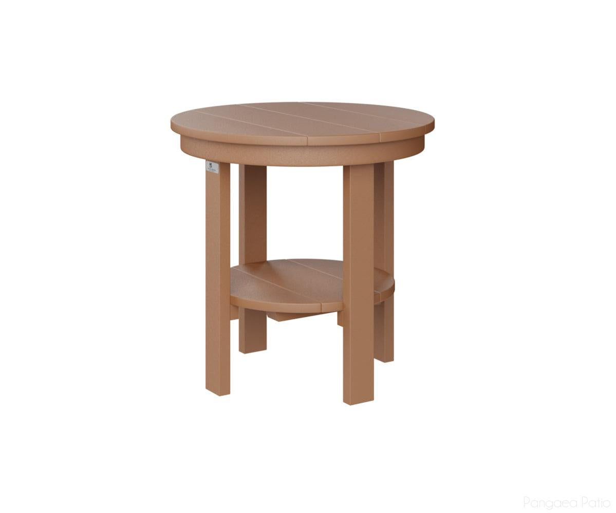 BGPRET2122C-Berlin Gardens-Round End Table Dining Height-Cedar BG-Pangaea Patio