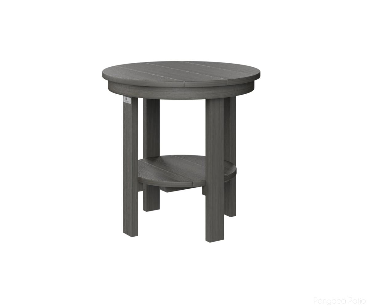 BGPRET2122CG-Berlin Gardens-Round End Table Dining Height-Coastal Gray BG-Pangaea Patio
