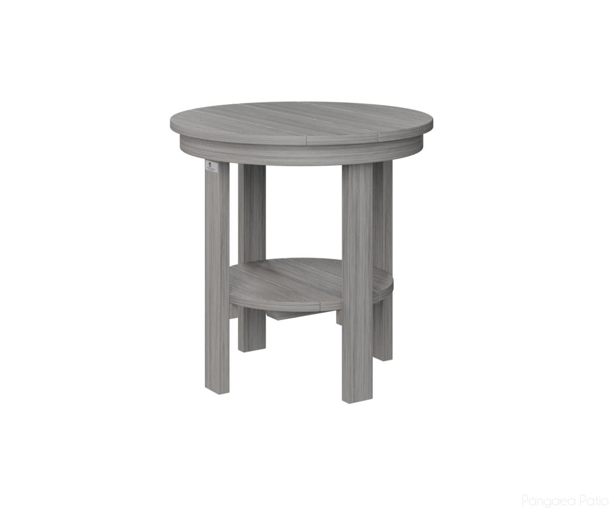 BGPRET2122DG-Berlin Gardens-Round End Table Dining Height-Driftwood Gray BG-Pangaea Patio
