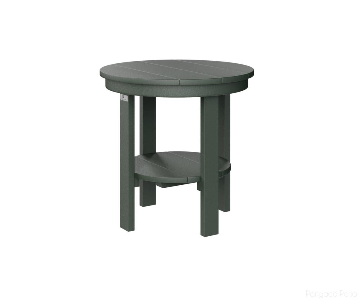 BGPRET2122G-Berlin Gardens-Round End Table Dining Height-Green BG-Pangaea Patio