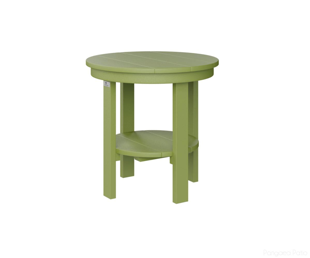 BGPRET2122KG-Berlin Gardens-Round End Table Dining Height-Kiwi Green BG-Pangaea Patio
