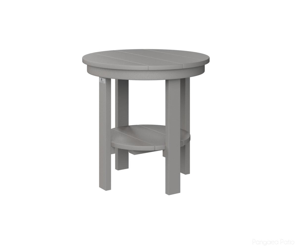 BGPRET2122LG-Berlin Gardens-Round End Table Dining Height-Light Gray BG-Pangaea Patio