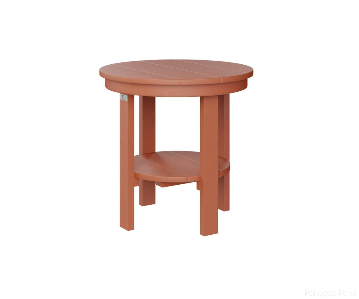 BGPRET2122MO-Berlin Gardens-Round End Table Dining Height-Mango Orange BG-Pangaea Patio
