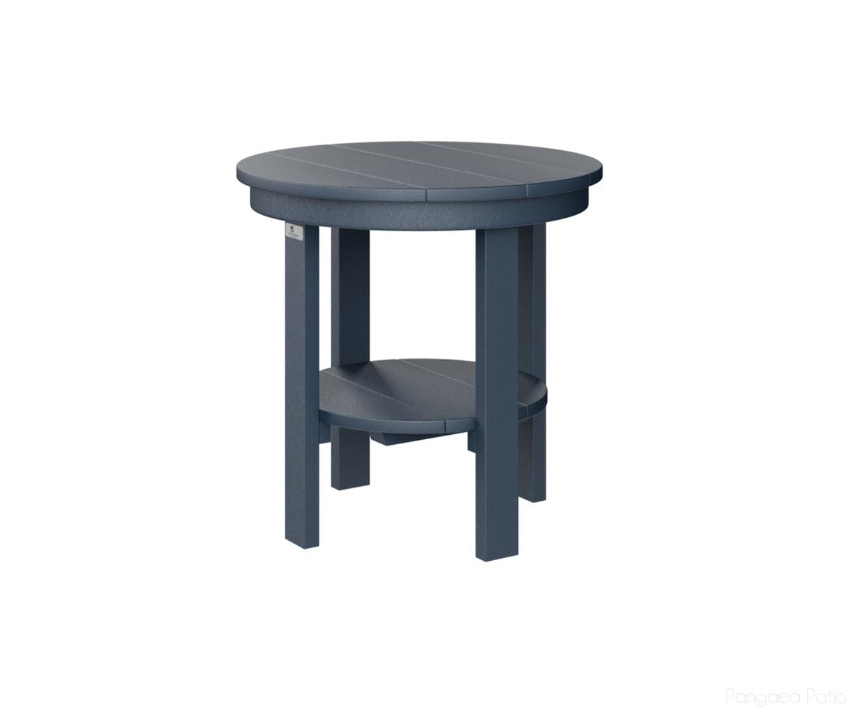 BGPRET2122NB-Berlin Gardens-Round End Table Dining Height-Navy Blue BG-Pangaea Patio