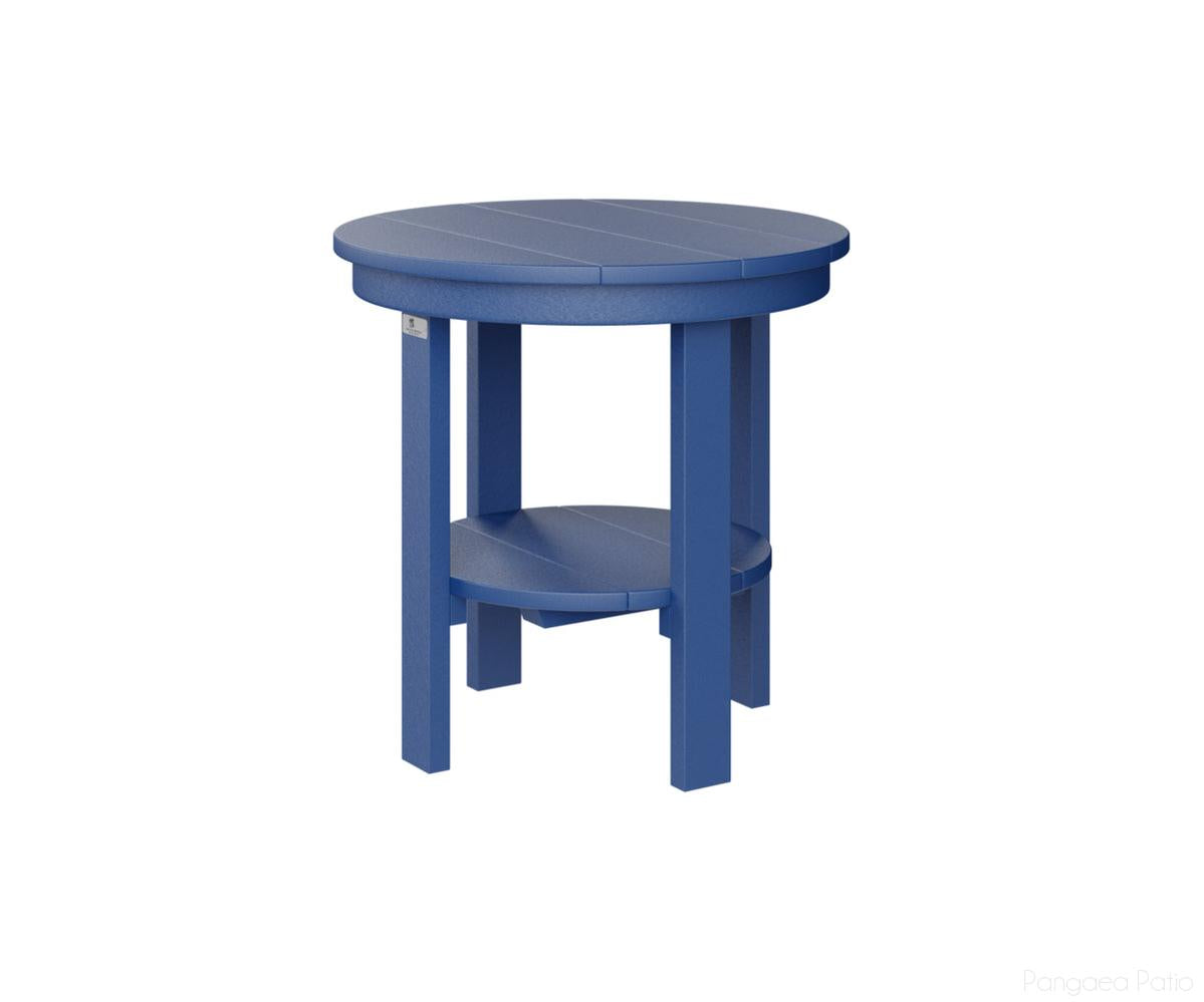 BGPRET2122PB-Berlin Gardens-Round End Table Dining Height-Pacific Blue BG-Pangaea Patio