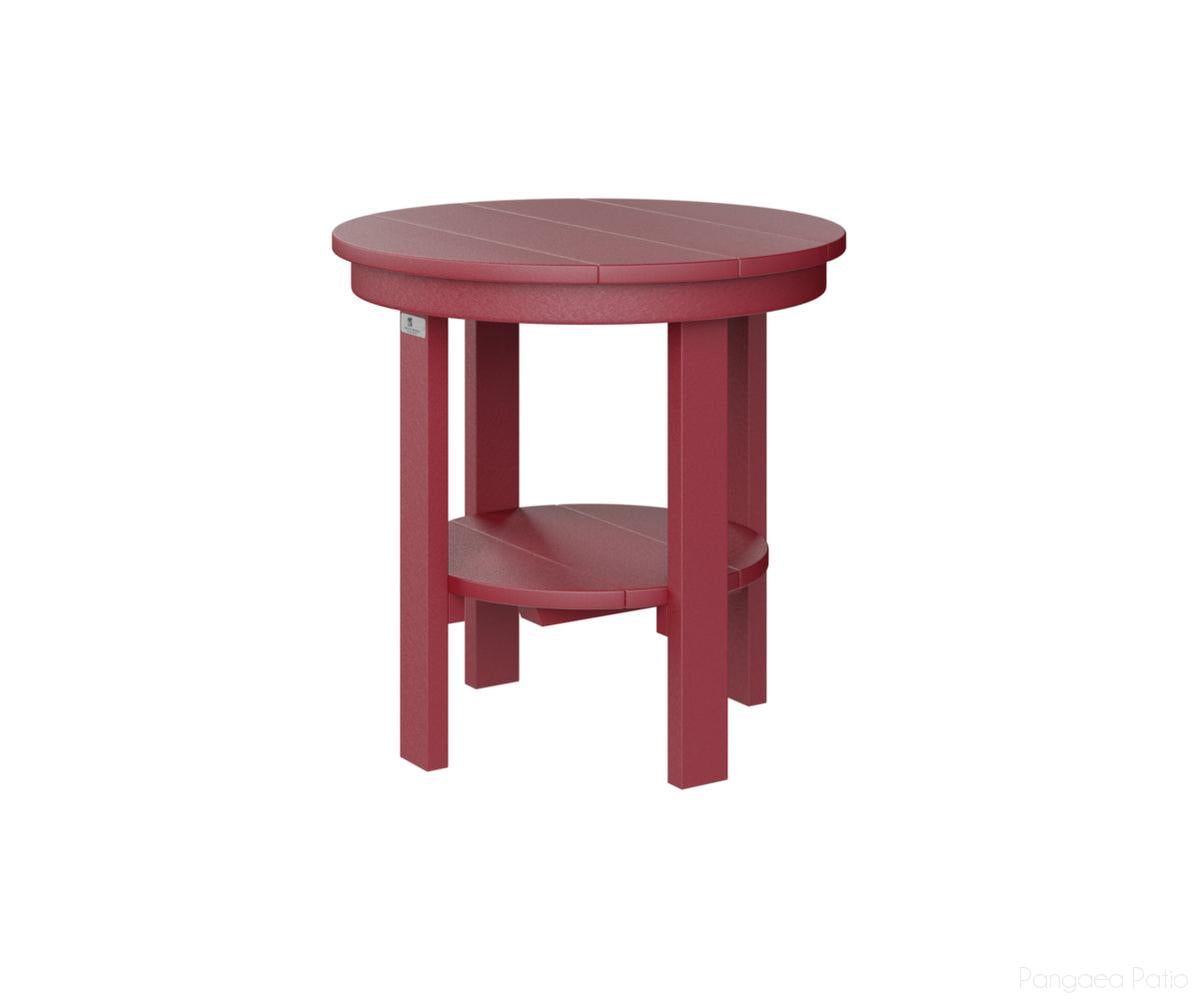 BGPRET2122SR-Berlin Gardens-Round End Table Dining Height-Scarlet Red BG-Pangaea Patio