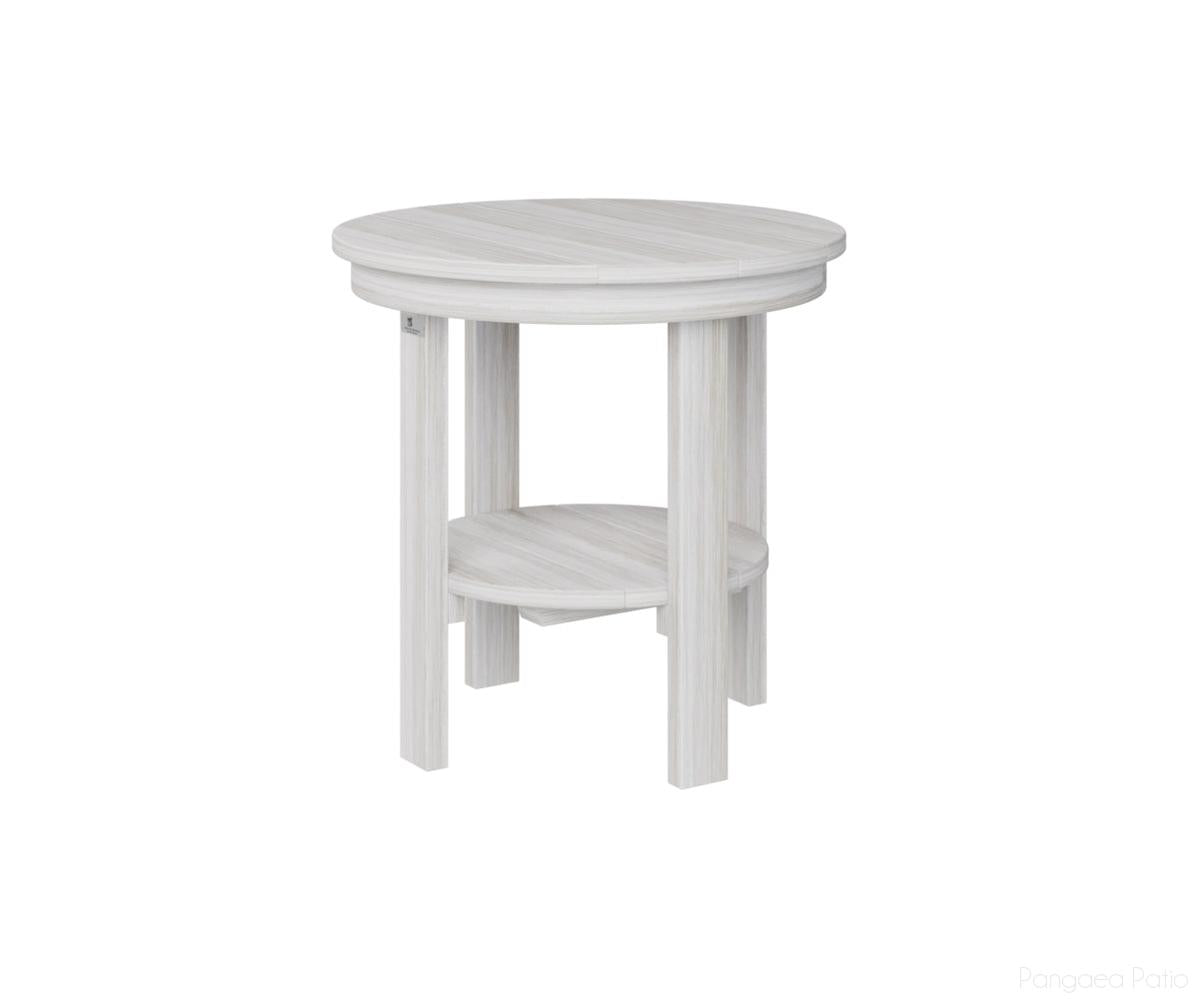 BGPRET2122SS-Berlin Gardens-Round End Table Dining Height-Seashell BG-Pangaea Patio