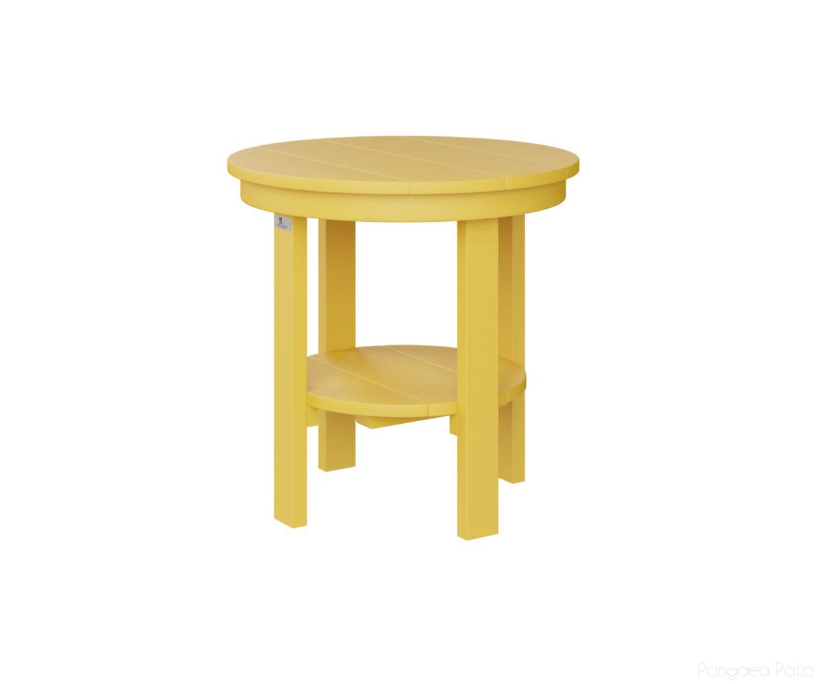 BGPRET2122SY-Berlin Gardens-Round End Table Dining Height-Sunburst Yellow BG-Pangaea Patio