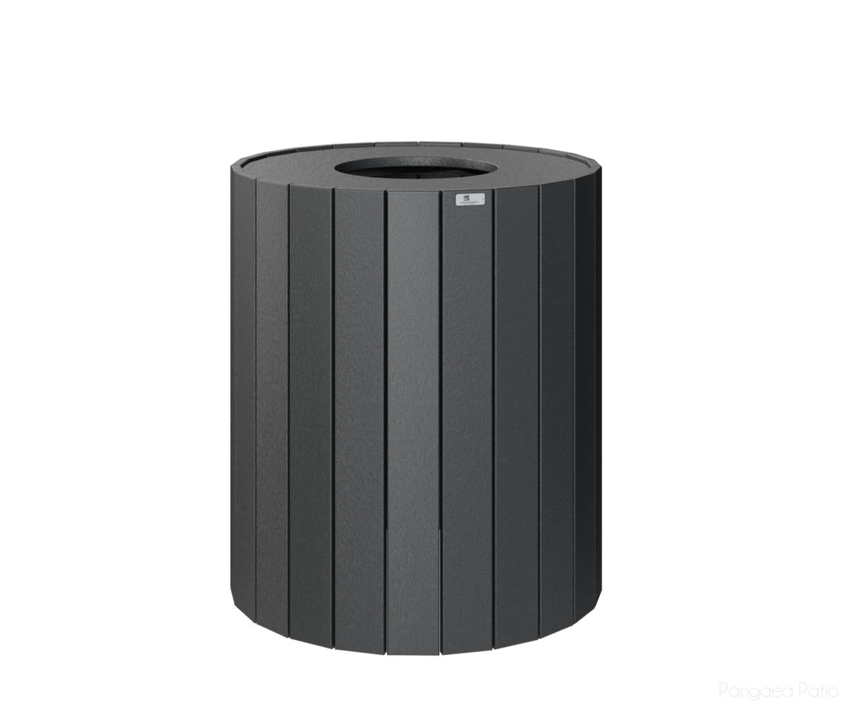 BGRTC32B-Berlin Gardens-Round Trash Can - 32 Gal-Black BG-Pangaea Patio