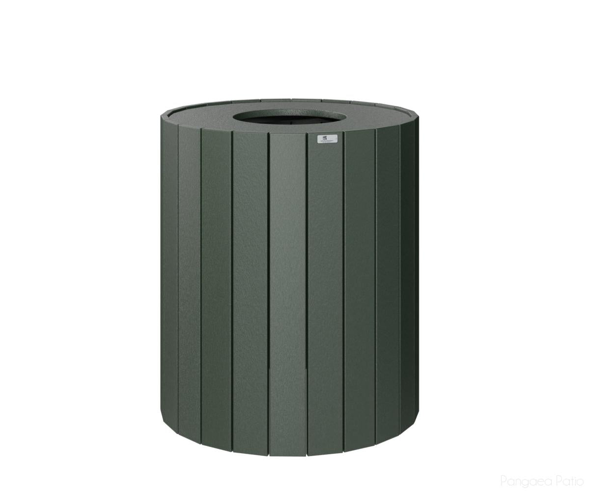 BGRTC32G-Berlin Gardens-Round Trash Can - 32 Gal-Green BG-Pangaea Patio