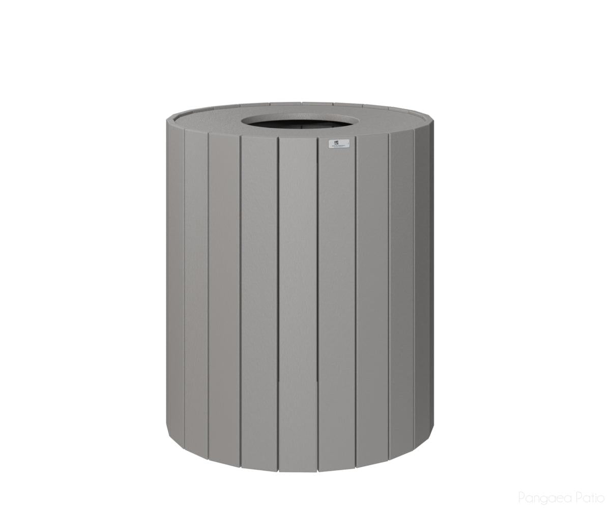 BGRTC32LG-Berlin Gardens-Round Trash Can - 32 Gal-Light Gray BG-Pangaea Patio