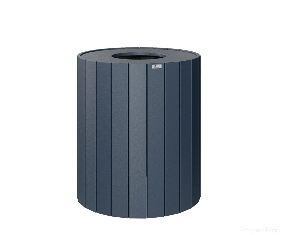 BGRTC32NB-Berlin Gardens-Round Trash Can - 32 Gal-Navy Blue BG-Pangaea Patio