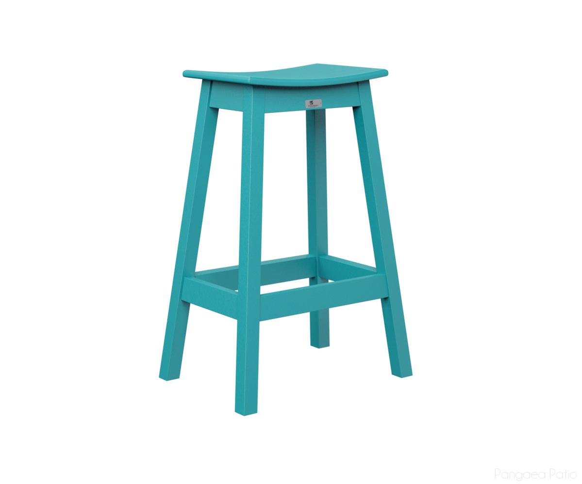 BGSDBS2131AB-Berlin Gardens-Saddle Bar Stool-Aruba Blue BG-Pangaea Patio