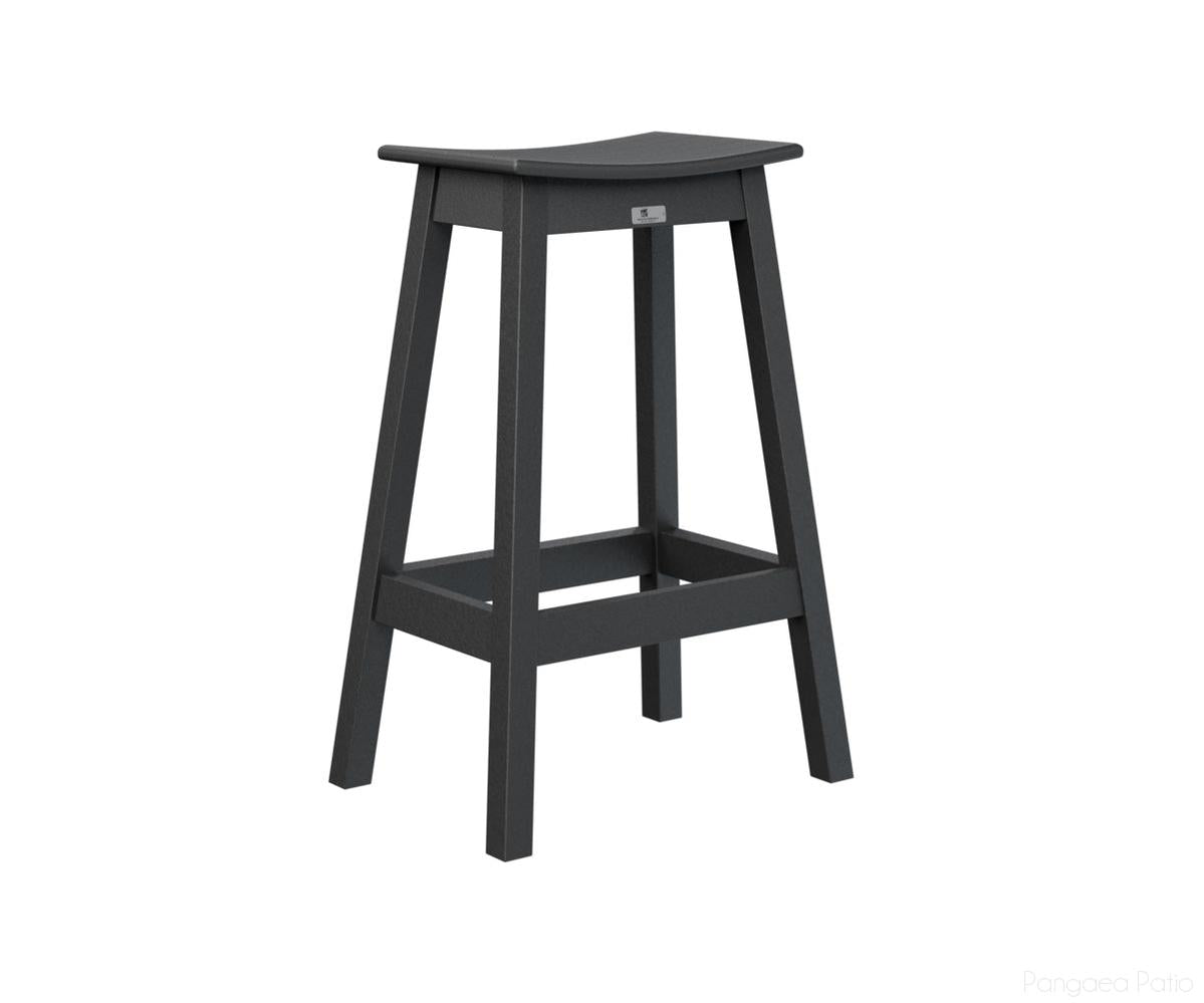 BGSDBS2131B-Berlin Gardens-Saddle Bar Stool-Black BG-Pangaea Patio