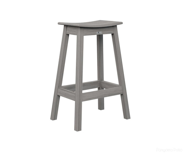 BGSDBS2131DG-Berlin Gardens-Saddle Bar Stool-Driftwood Gray BG-Pangaea Patio