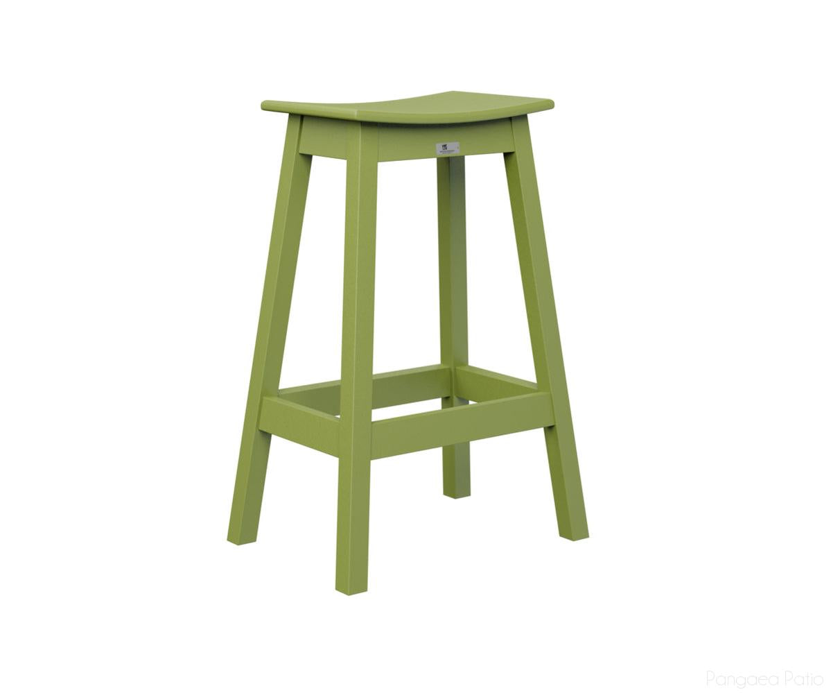 BGSDBS2131KG-Berlin Gardens-Saddle Bar Stool-Kiwi Green BG-Pangaea Patio