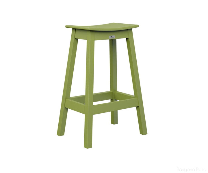 BGSDBS2131KG-Berlin Gardens-Saddle Bar Stool-Kiwi Green BG-Pangaea Patio
