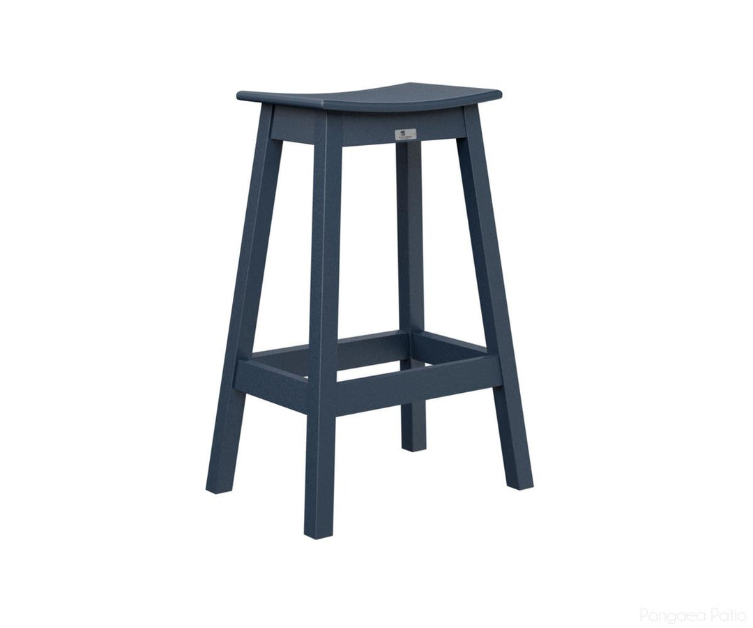 BGSDBS2131NB-Berlin Gardens-Saddle Bar Stool-Navy Blue BG-Pangaea Patio