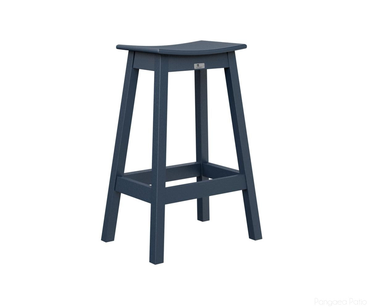 BGSDBS2131NB-Berlin Gardens-Saddle Bar Stool-Navy Blue BG-Pangaea Patio