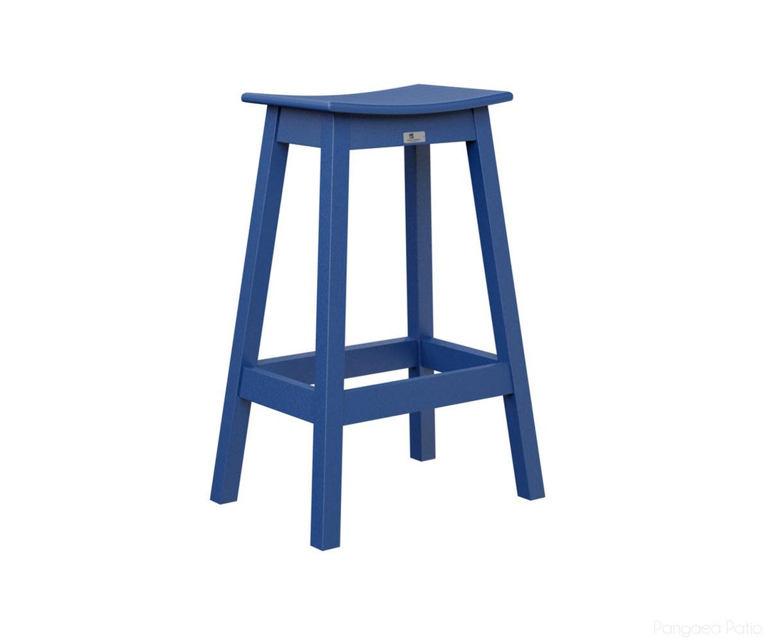 BGSDBS2131PB-Berlin Gardens-Saddle Bar Stool-Pacific Blue BG-Pangaea Patio
