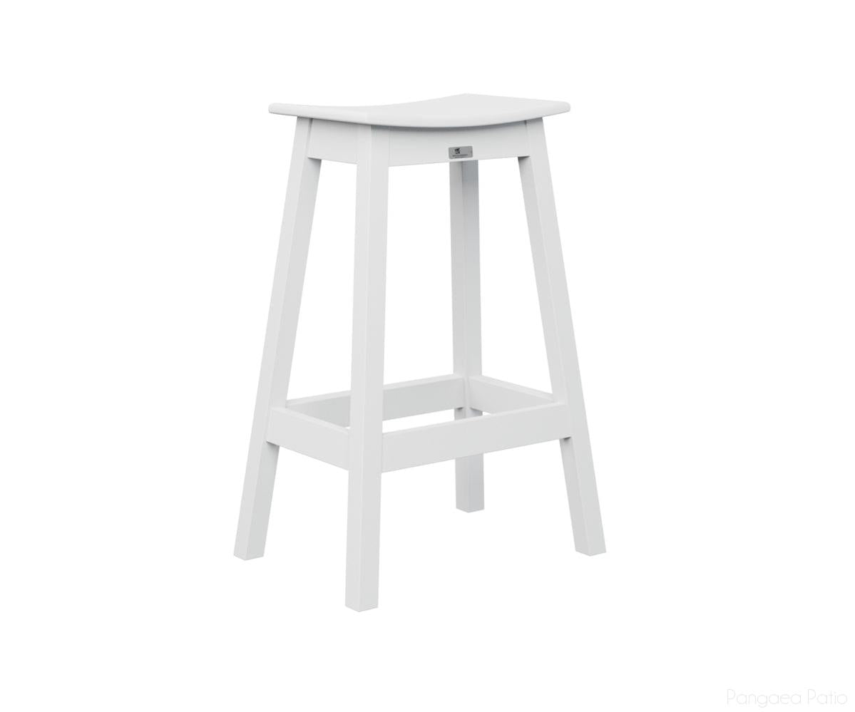 BGSDBS2131W-Berlin Gardens-Saddle Bar Stool-White BG-Pangaea Patio